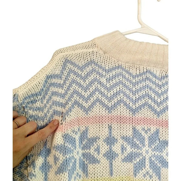 VTG Women’s Chunky Knit Grandma Sweater 80s 90s Snow Bunny NOS Ribbed 2X *Flaw - Picture 12 of 14